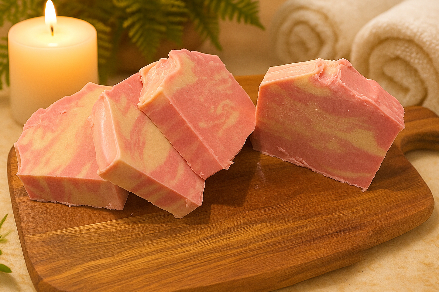 Cranberry Fig Swirl Goat's Milk Soap