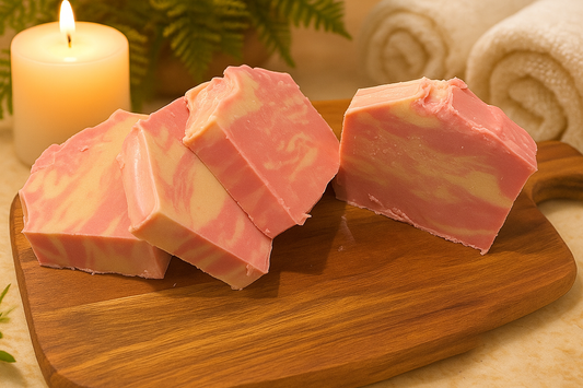 Cranberry Fig Swirl Goat's Milk Soap